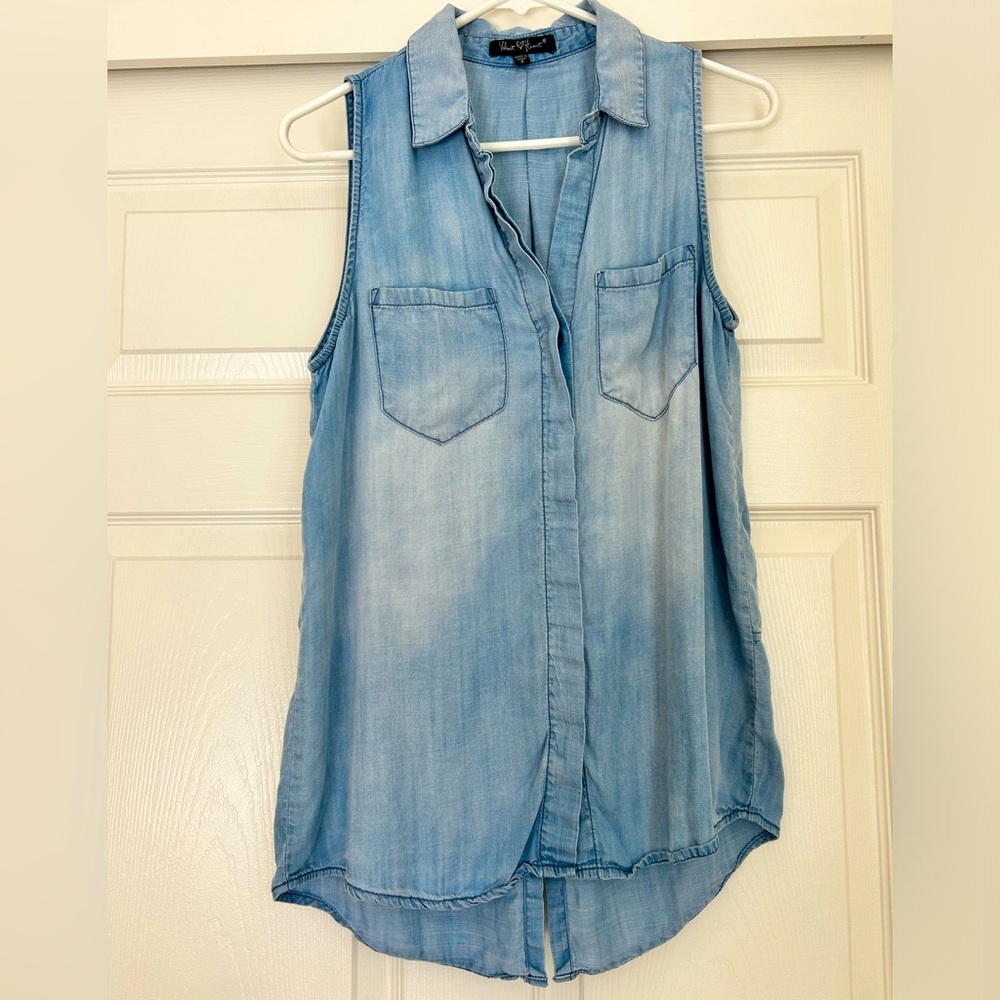 Denim button down shirt